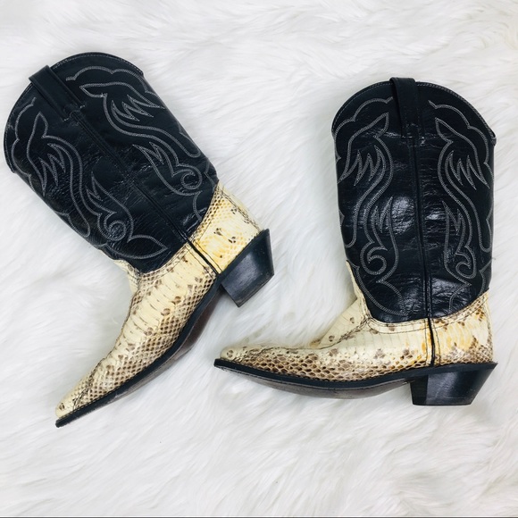 Vintage Python Cowboy Boots 6.5 - Picture 3 of 4